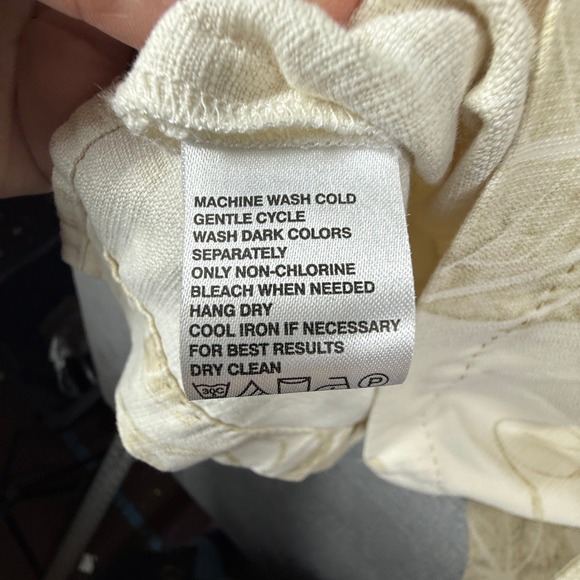 Tommy Bahama Mens Silk Island Floral Short Sleeve Button Up Shirt XL Cream Tan - Picture 5 of 10